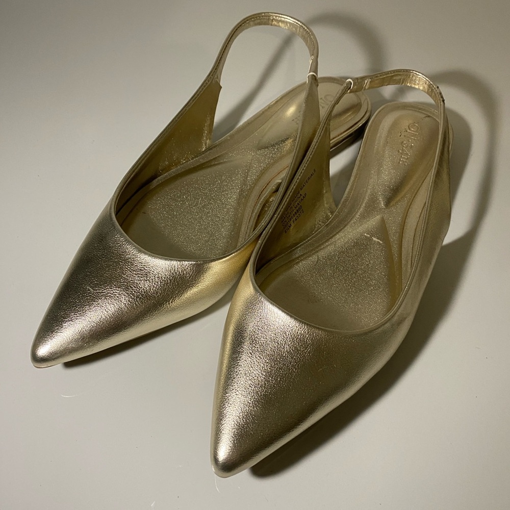 Gold Slingback Women's Shoes